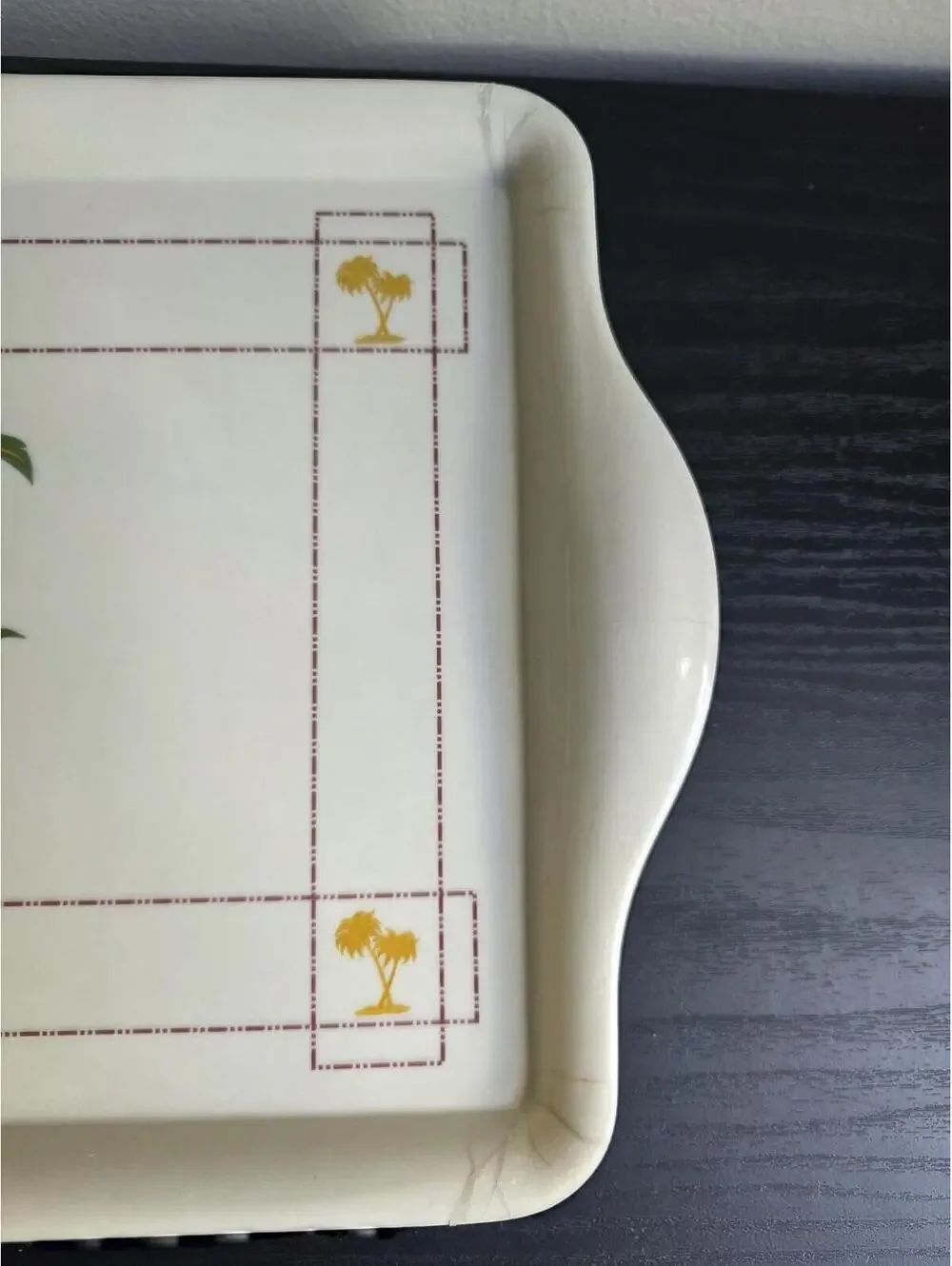Set of 4 Vintage Cayman Islands PDL Plastic Serving Trays with Sir Turtle Design